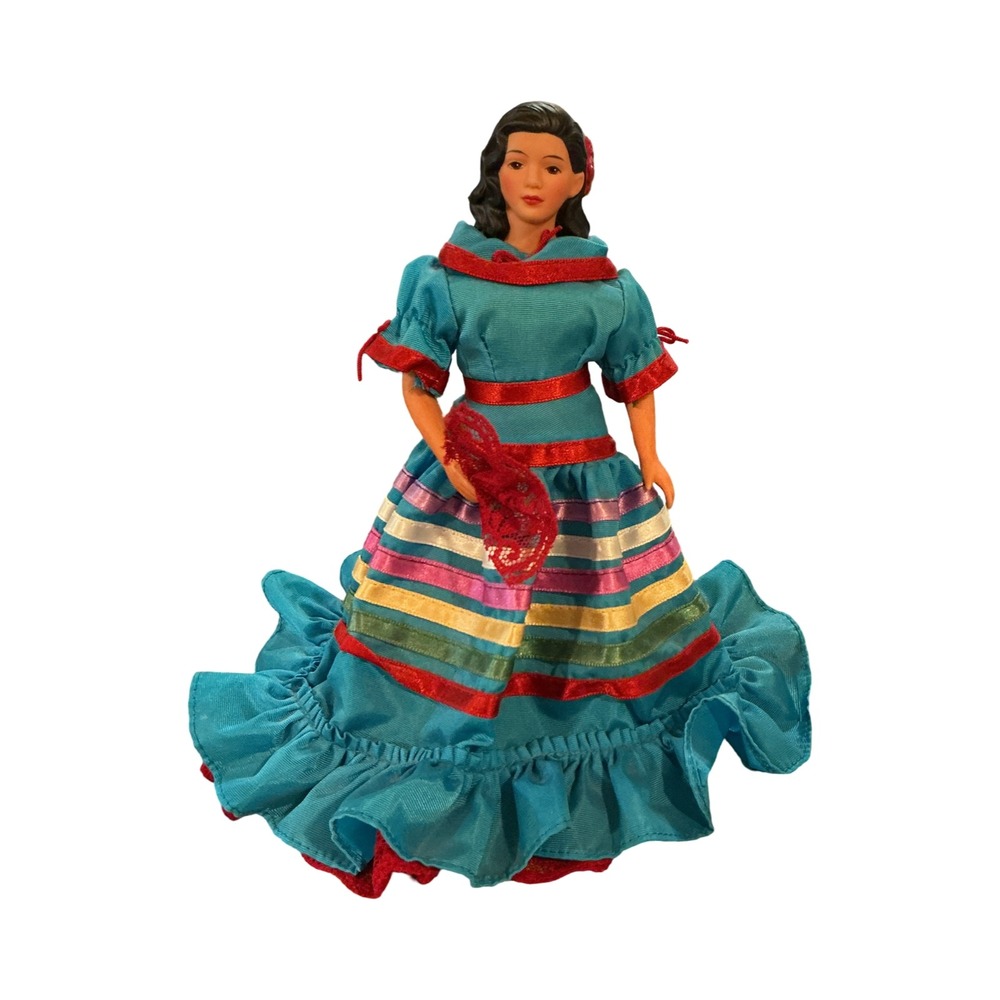 Vintage 1990 Avon Source of Fine Collectibles Mexico Porcelain Doll 7.5" - Picture 6 of 6